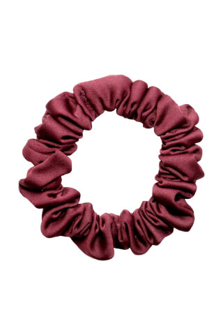 MURU Úzká Saténová Scrunchie gumička - Bordó Matná