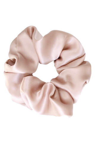 MURU Velká Hedvábná Scrunchie Gumička - Růžová