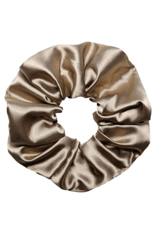 MURU Veľká Saténová Scrunchie gumička - Bronze Lesklá