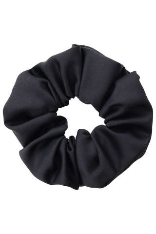 MURU Veľká Saténová Scrunchie gumička - Čierna Matná