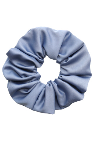 MURU Veľká Saténová Scrunchie gumička - Modrošedá Matná
