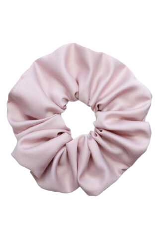 MURU Veľká Saténová Scrunchie gumička - Púdrová Matná