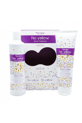 Fanola No Yellow Spice Collection set - sada šampon No Yellow 350 ml + maska No Yellow 300 ml s vůní skořice a hřebíčku