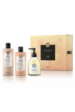 Maria Nila Head&Hair Heal darčeková sada šampón 350 ml + kondicionér 300 ml + tekuté mydlo Ginger 300 ml