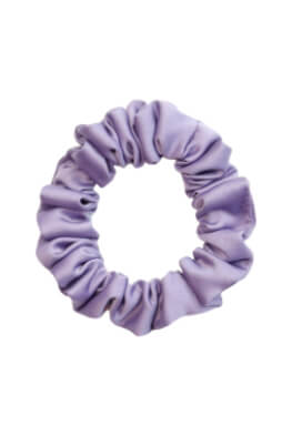 MURU Úzka Saténová Scrunchie gumička - Levanduľová Matná