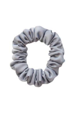 MURU Úzka Saténová Scrunchie gumička - Šedá Matná