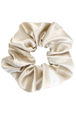 MURU Velká Hedvábná Scrunchie Gumička - Béžová