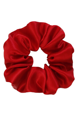 MURU Veľká Hodvábna Scrunchie Gumička - Červená