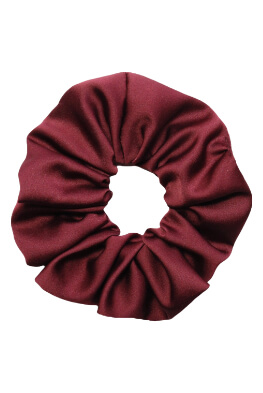 MURU Veľká Saténová Scrunchie gumička - Bordó Matná