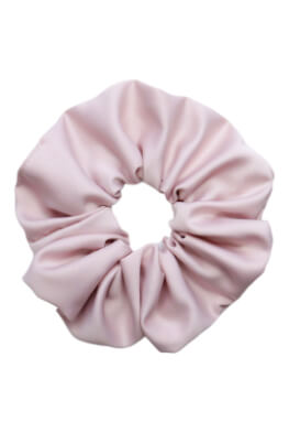 MURU Veľká Saténová Scrunchie gumička - Púdrová Matná