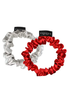Pongee Duo Silver & Red 8 cm
